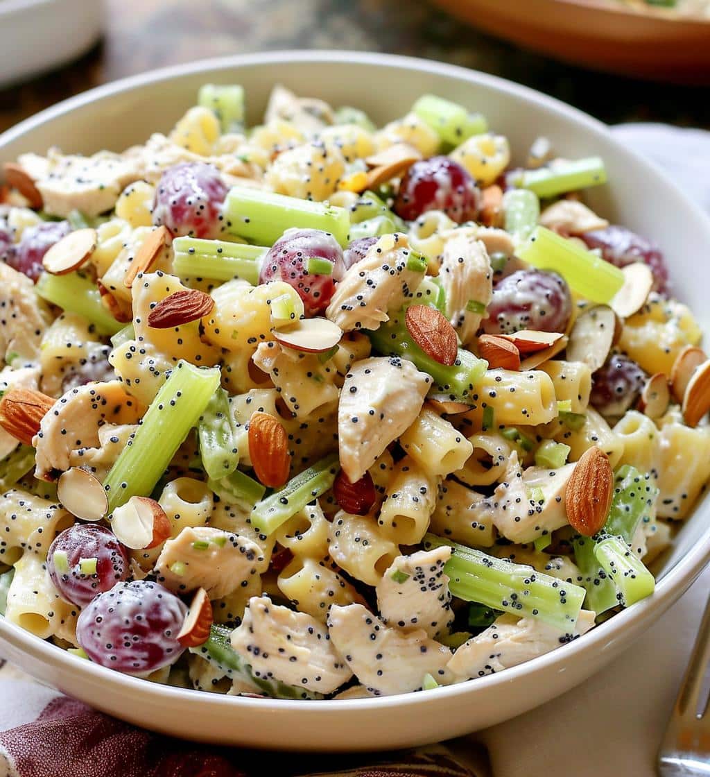 Poppy Seed Chicken Pasta Salad