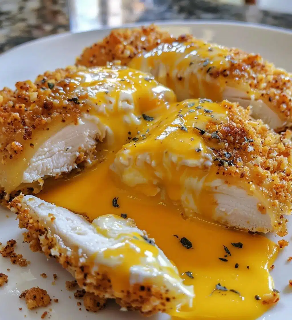 Pretzel Chicken with Cheddar Sauce - detail 1