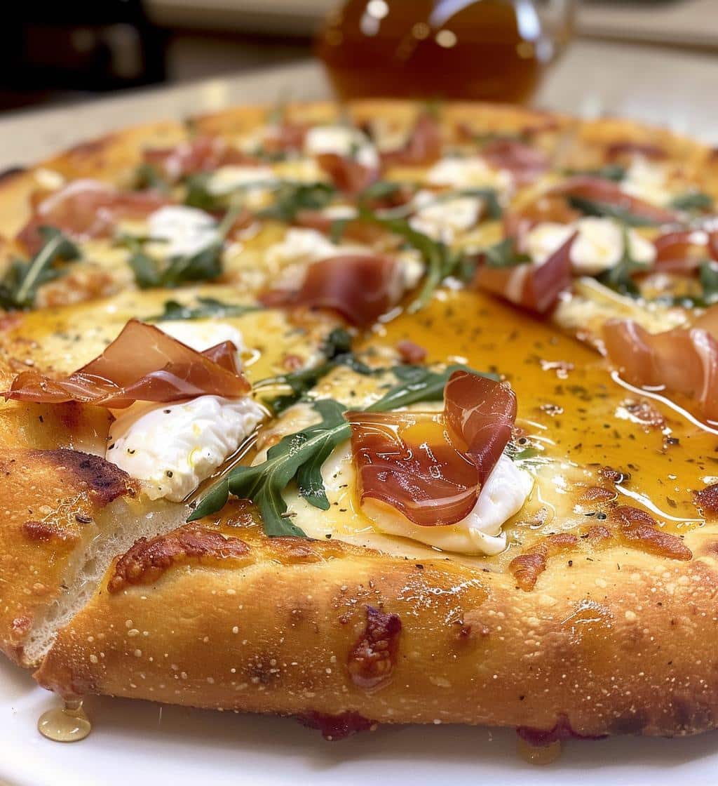 Prosciutto Honey Burrata Pizza
