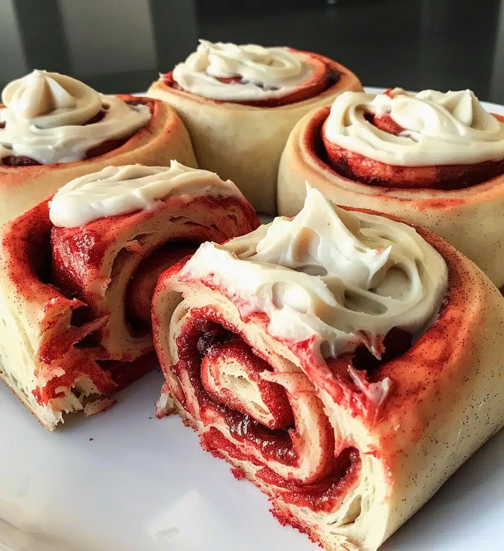 Red Velvet Cinnamon Rolls - detail 1