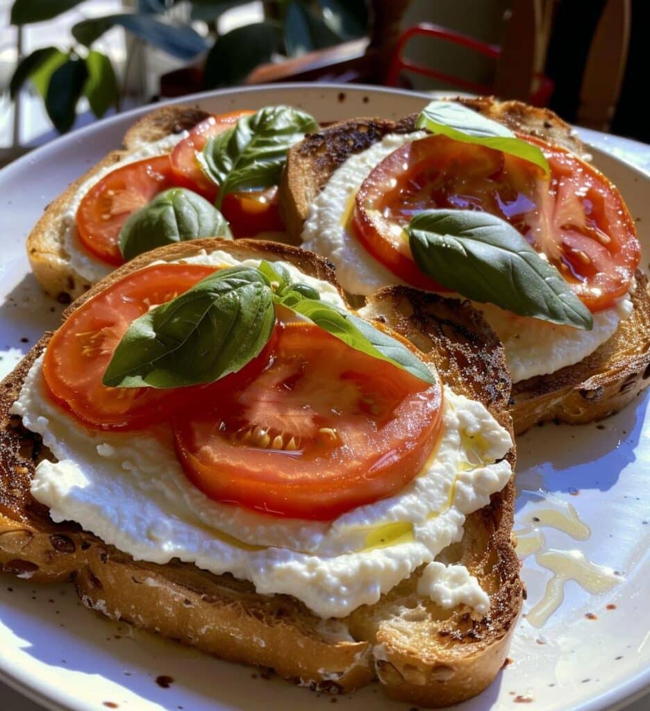 Ricotta Tomato Sourdough Toast