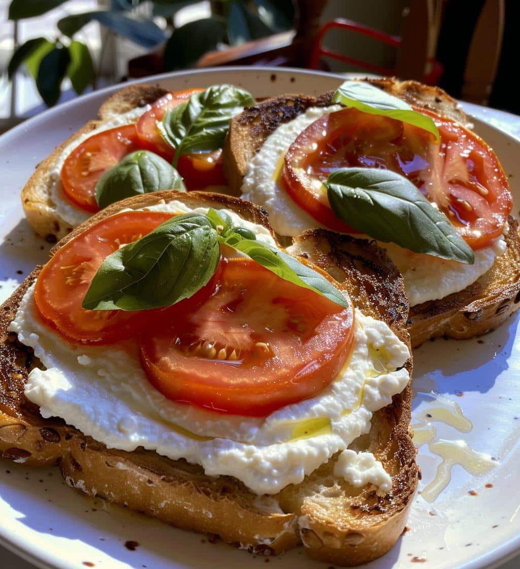 Ricotta Tomato Sourdough Toast