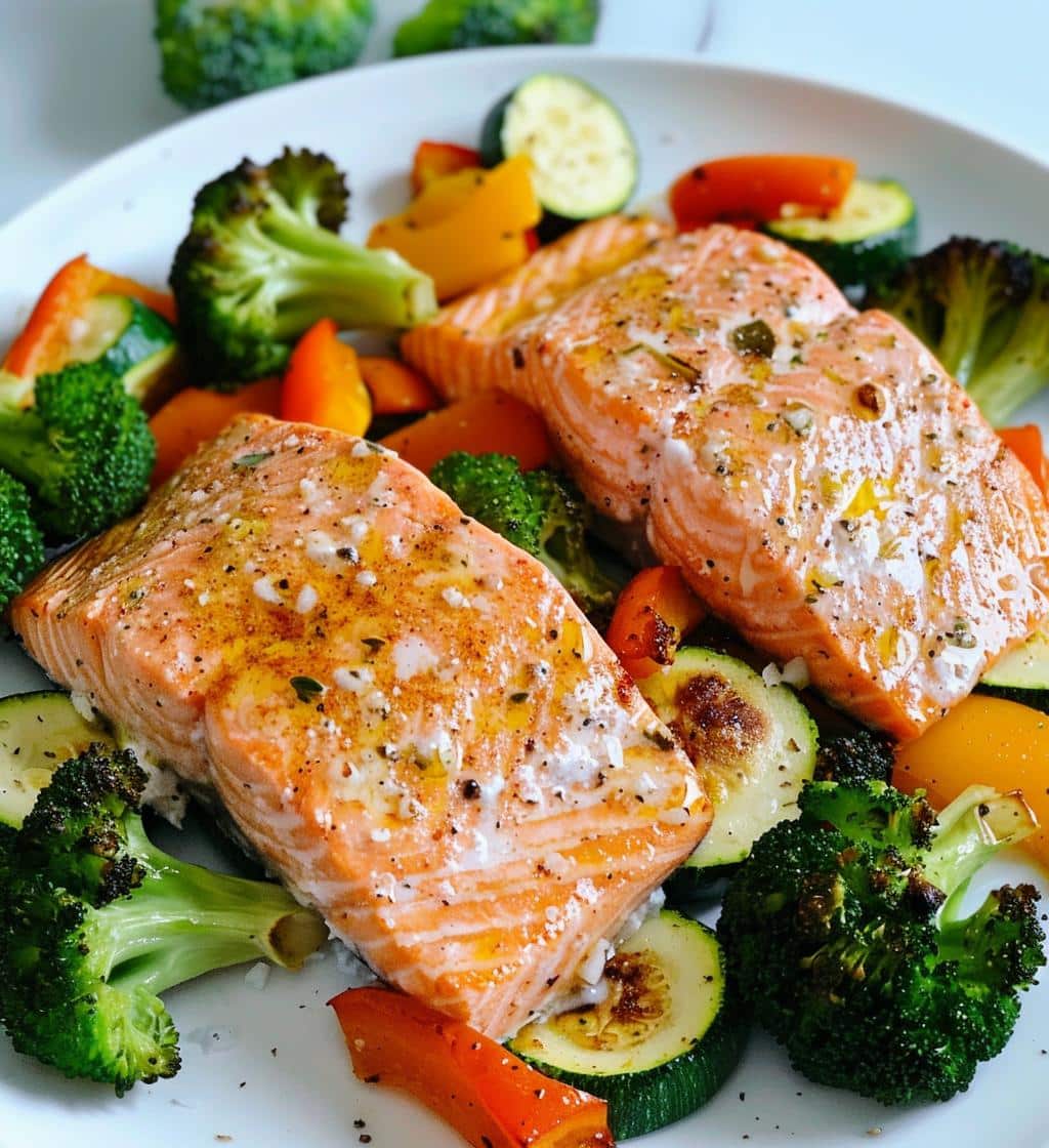 Salmon with Roasted Veggies