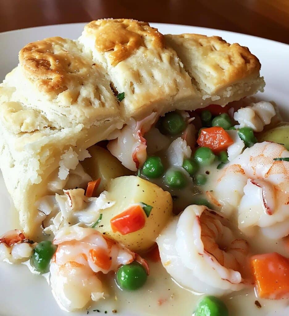 Seafood Biscuit Pot Pie