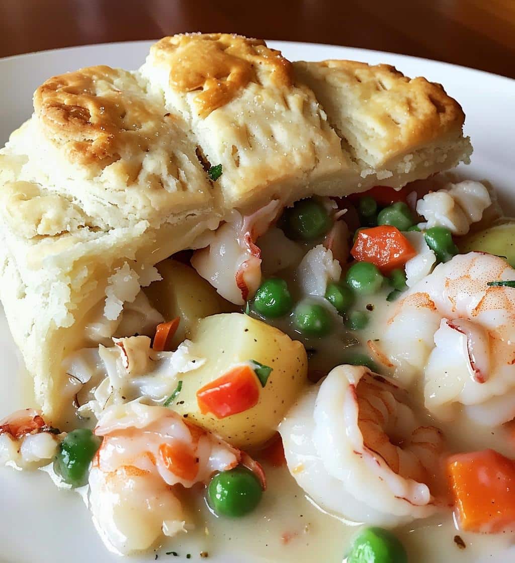 Seafood Biscuit Pot Pie