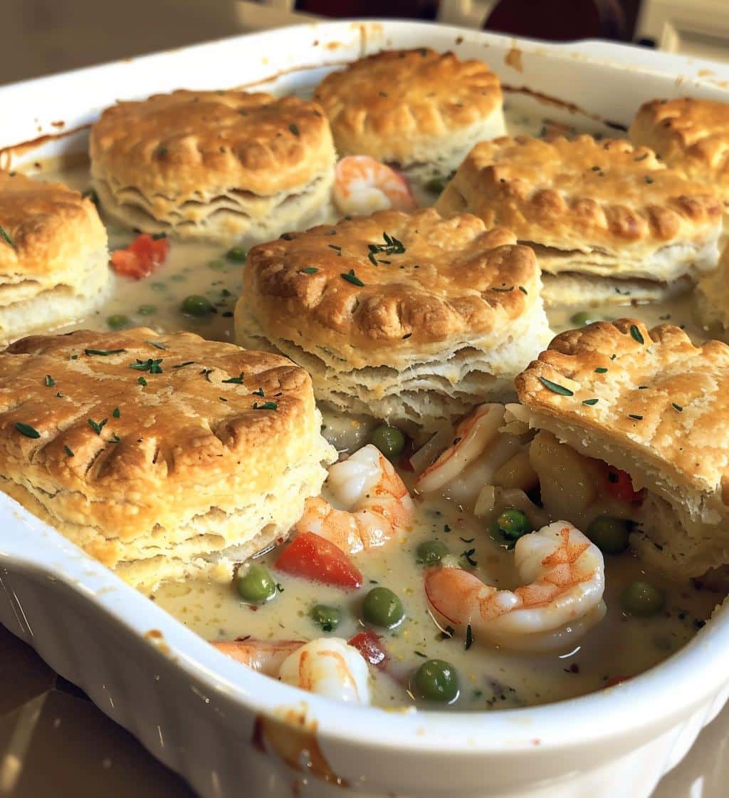 Seafood Biscuit Pot Pie