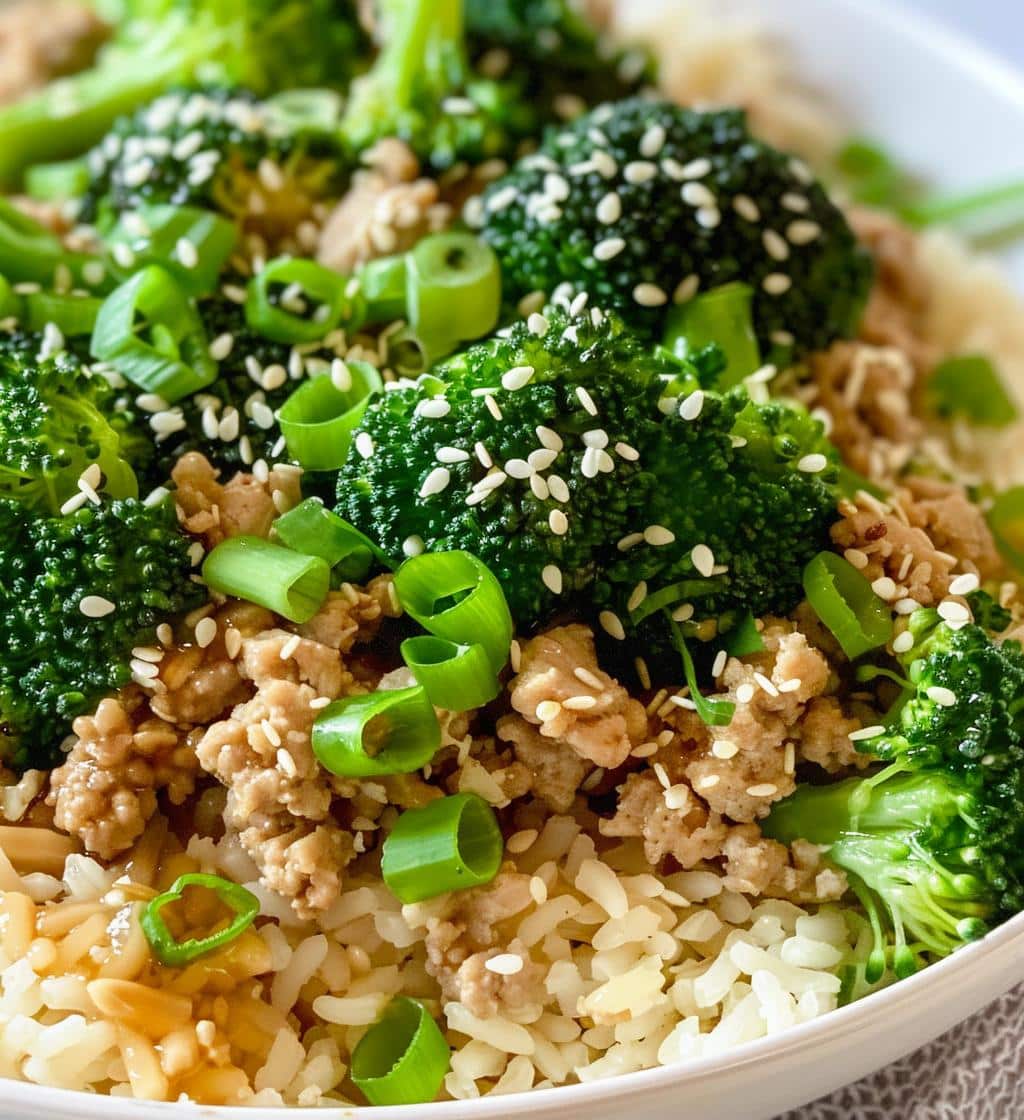 Sesame Ginger Ground Turkey Bowl