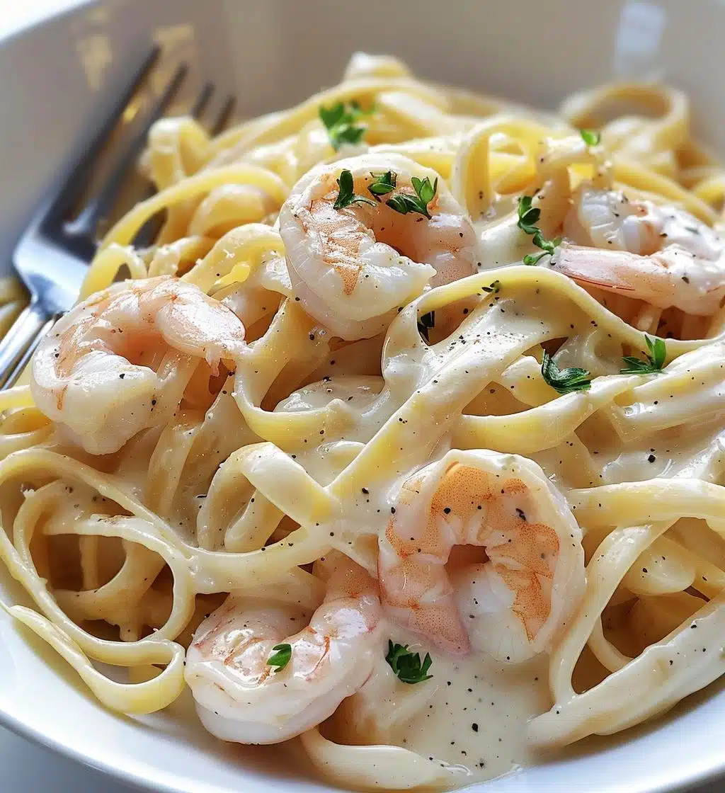 Shrimp Alfredo - detail 1