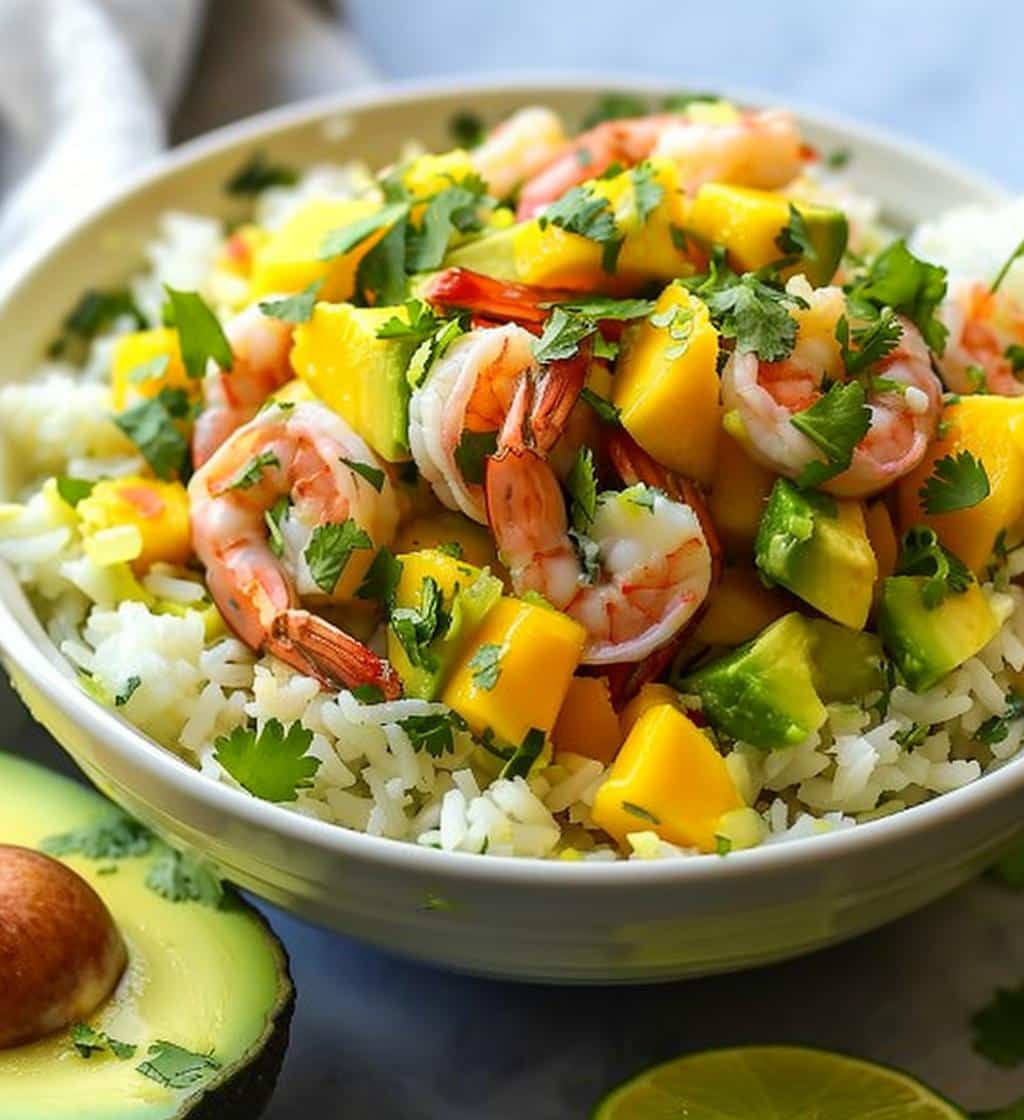 Shrimp Avocado Mango Bowl