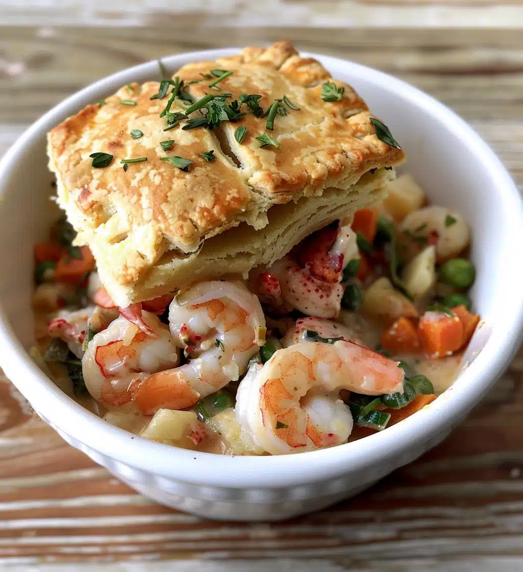 Shrimp Lobster Biscuit Pot Pie - detail 1