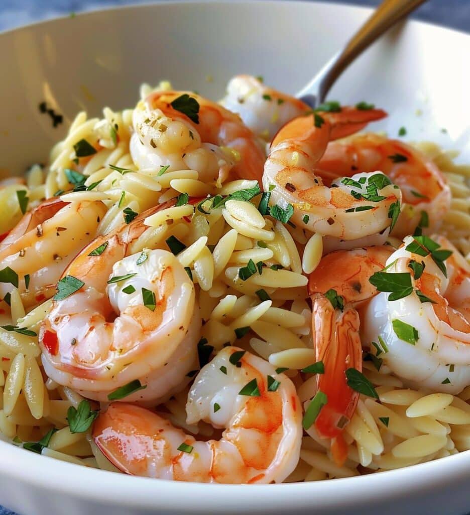 Shrimp Orzo Lemon Garlic