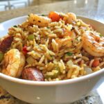 Shrimp Sausage Dirty Rice