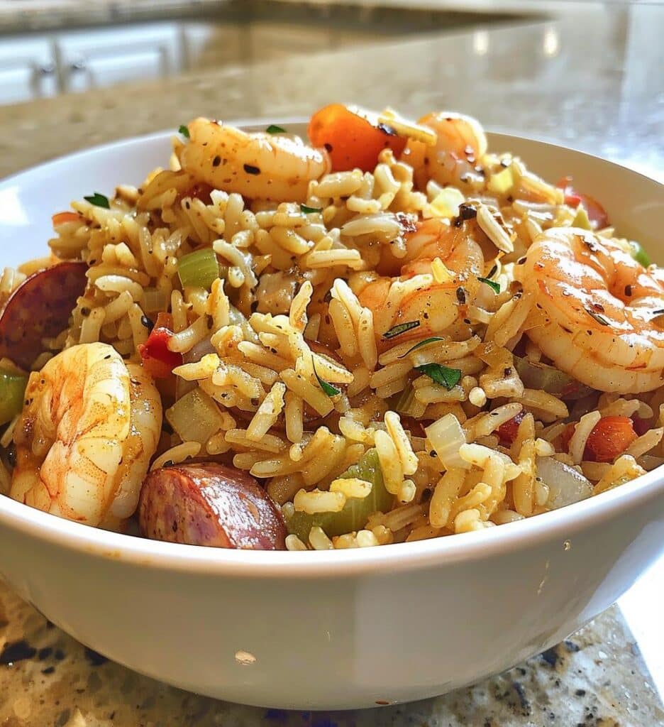 Shrimp Sausage Dirty Rice