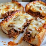 Sloppy Joe Garlic Bread Melts