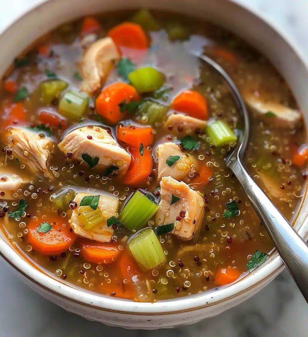 Slow Cooker Chicken & Quinoa Soup - detail 1