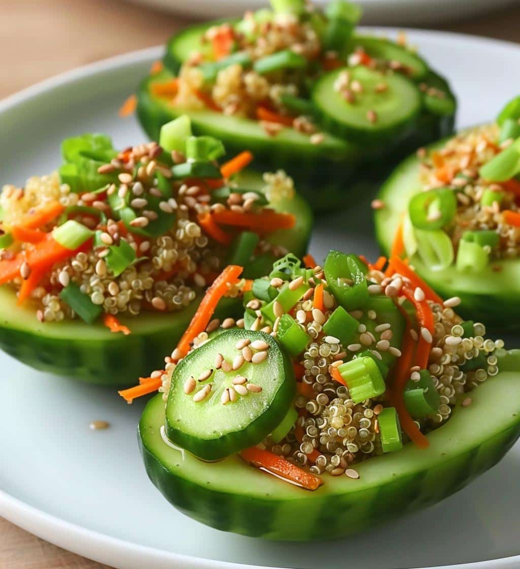 Smashed Cucumber Sesame Salad Cups