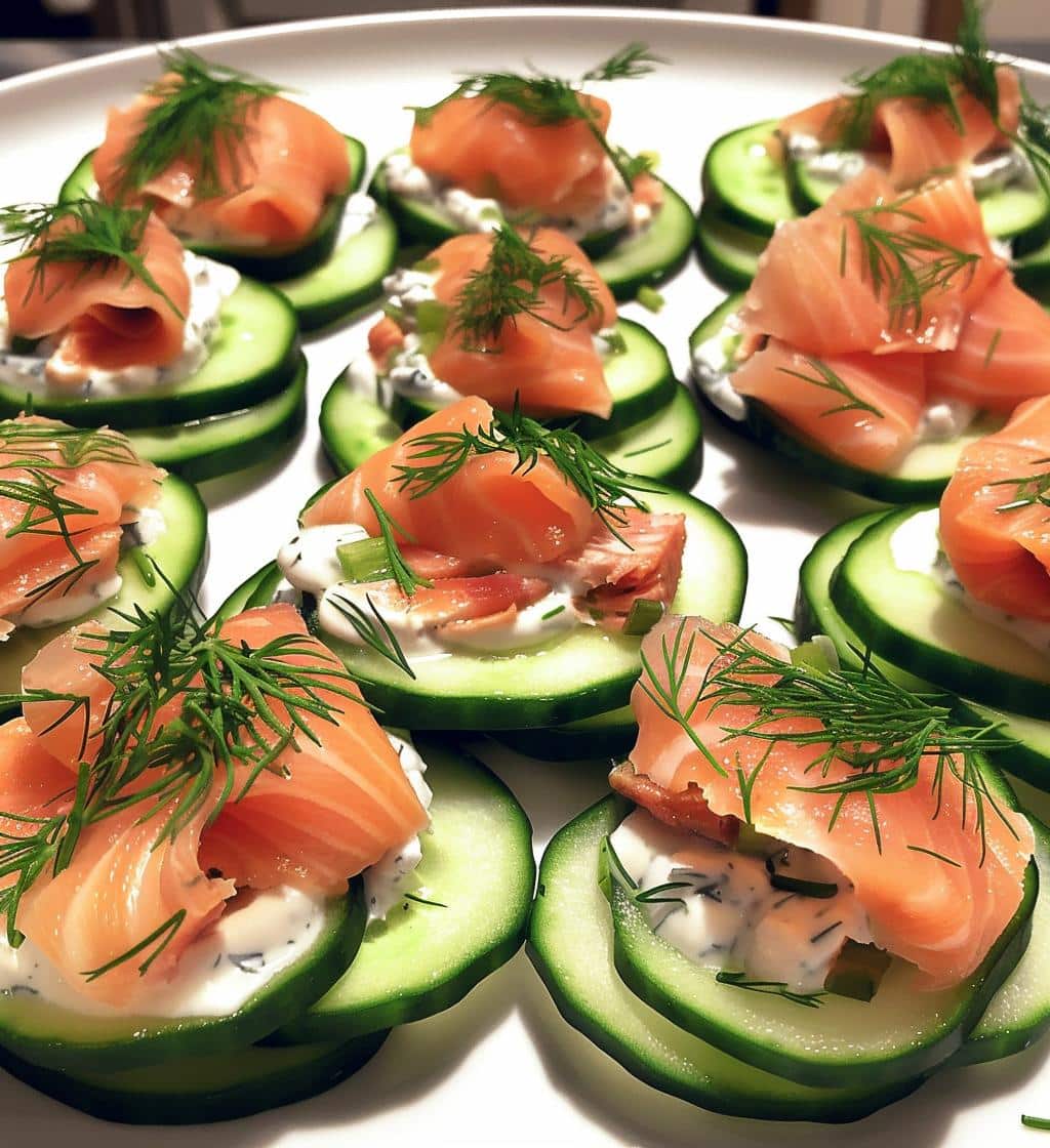 Smoked Salmon Cucumber Bites