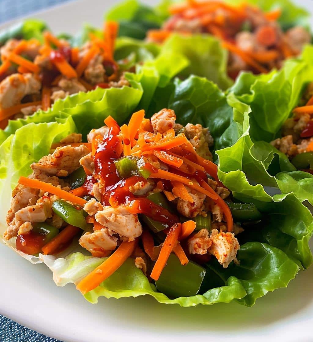 Spicy Chicken Lettuce Cups