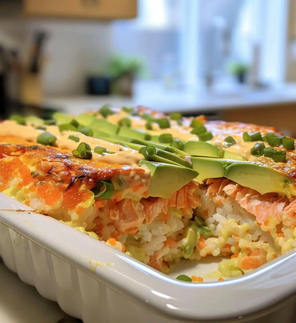Spicy Salmon Sushi Bake - detail 1