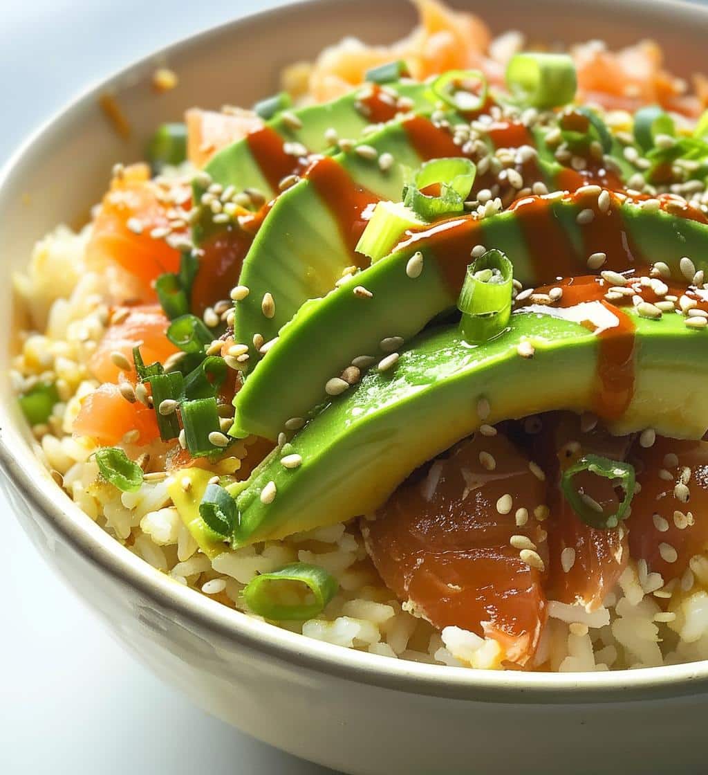 Spicy Tuna Avocado Rice Bowl