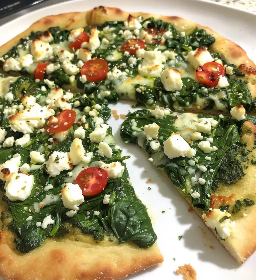 Spinach Feta Flatbread Pizza - detail 1