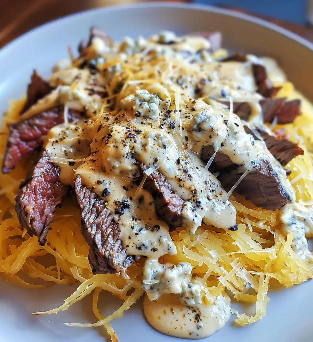 Steak Gorgonzola Alfredo Spaghetti Squash - detail 1