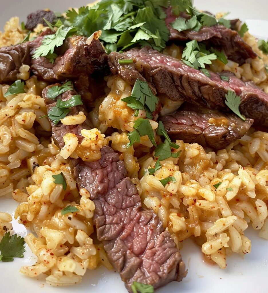 Steak Queso Rice