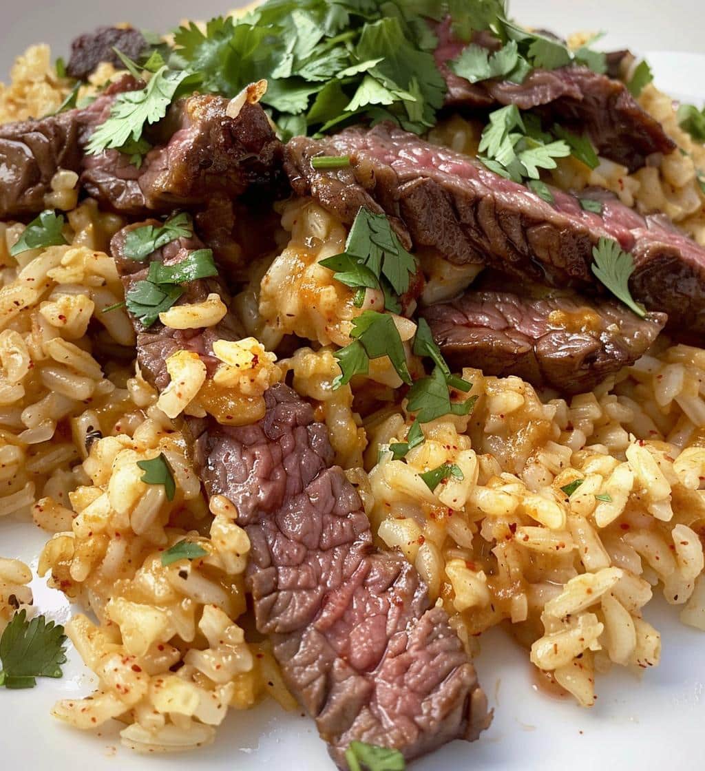 Steak Queso Rice