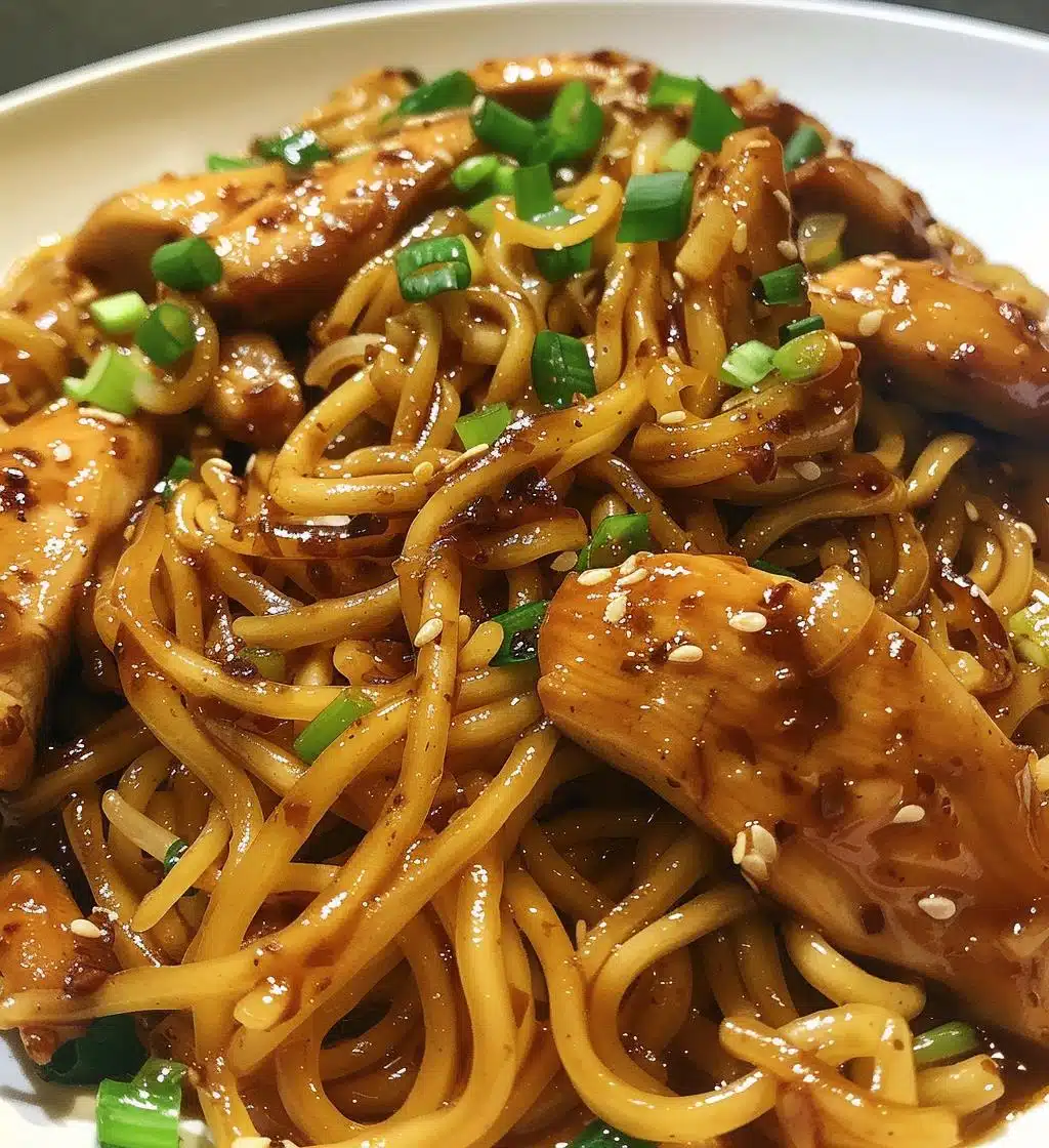 Sticky Garlic Chicken Noodles - detail 1