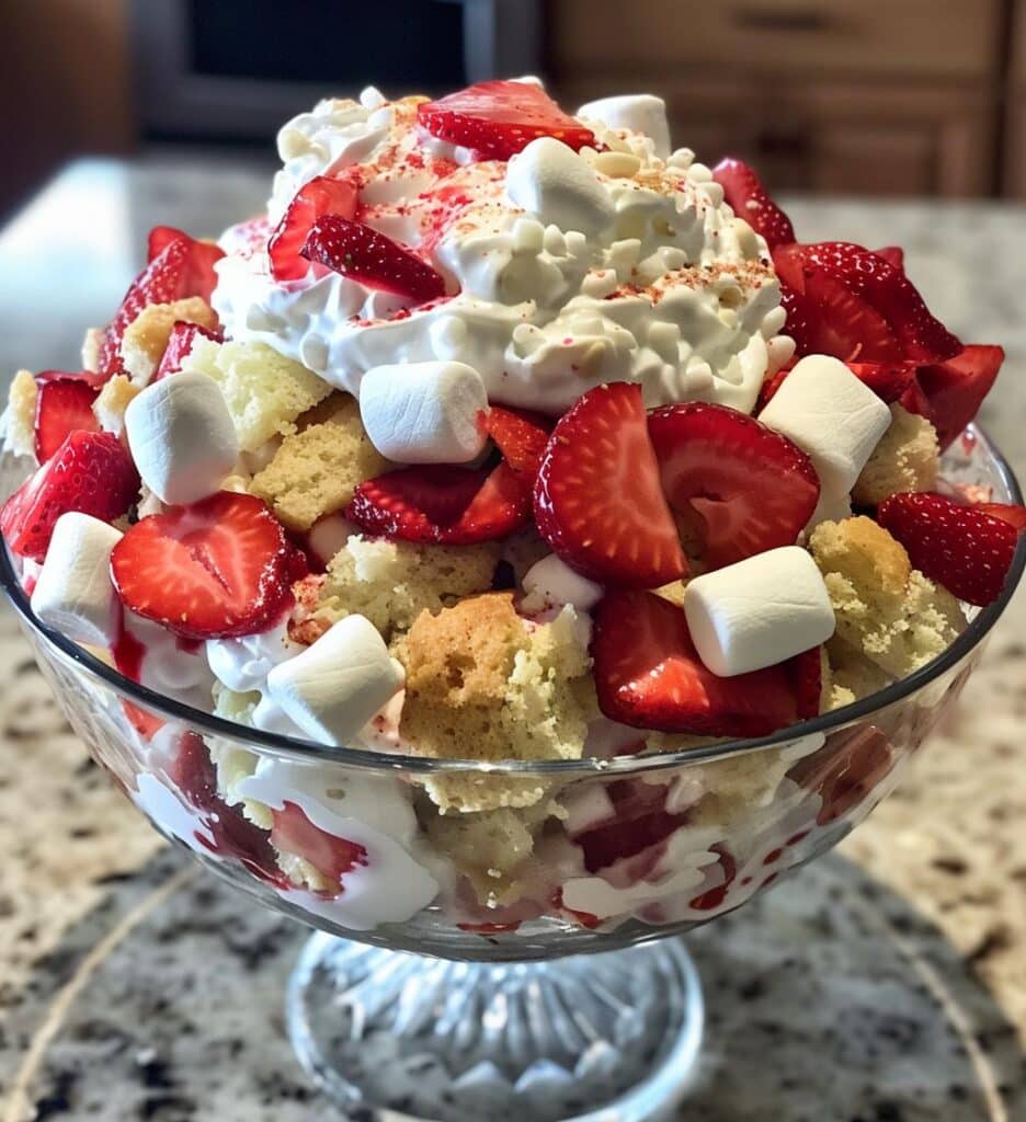 Strawberry Shortcake Fluff Salad