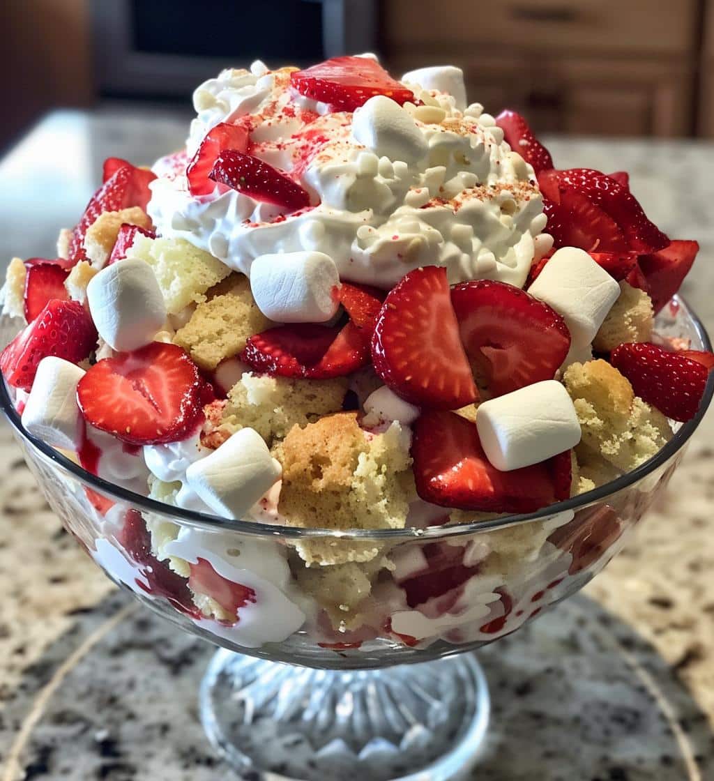 Strawberry Shortcake Fluff Salad