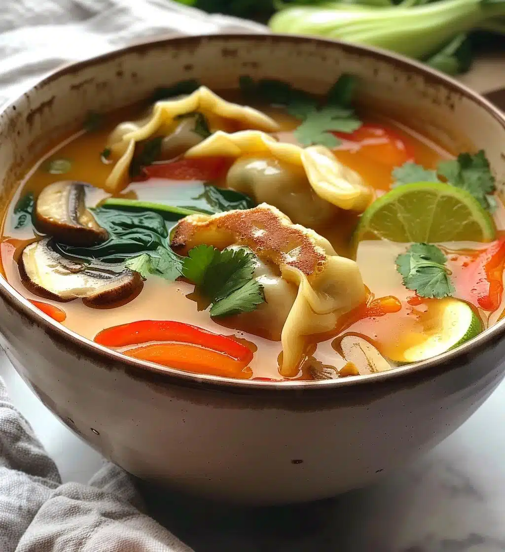Thai Potsticker Soup - detail 1