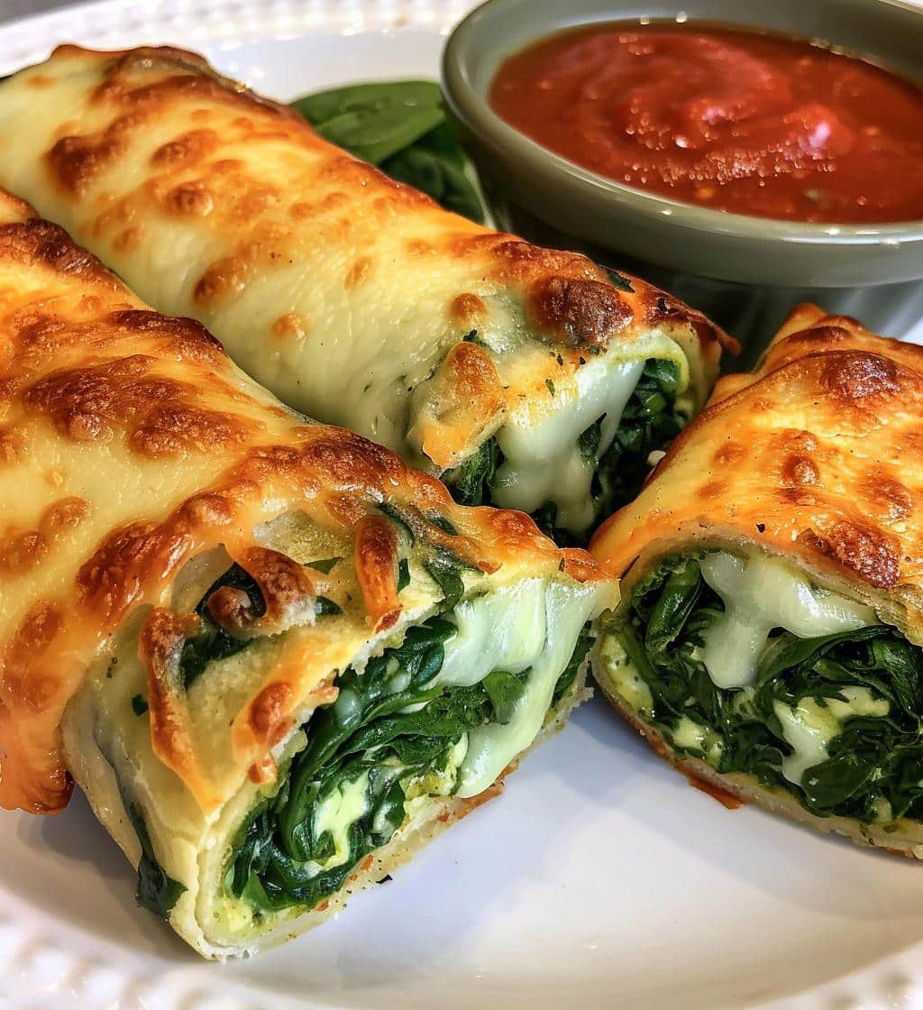 Three-Cheese Spinach Roll-Ups