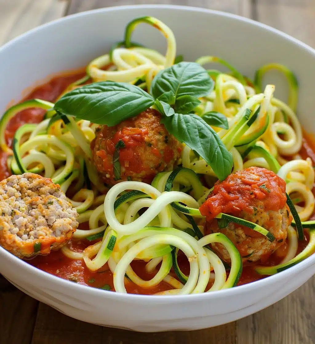 Turkey Meatball Zoodle Bowl - detail 1