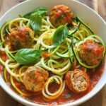 Turkey Meatball Zoodle Bowl