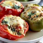 Turkey & Spinach Stuffed Peppers