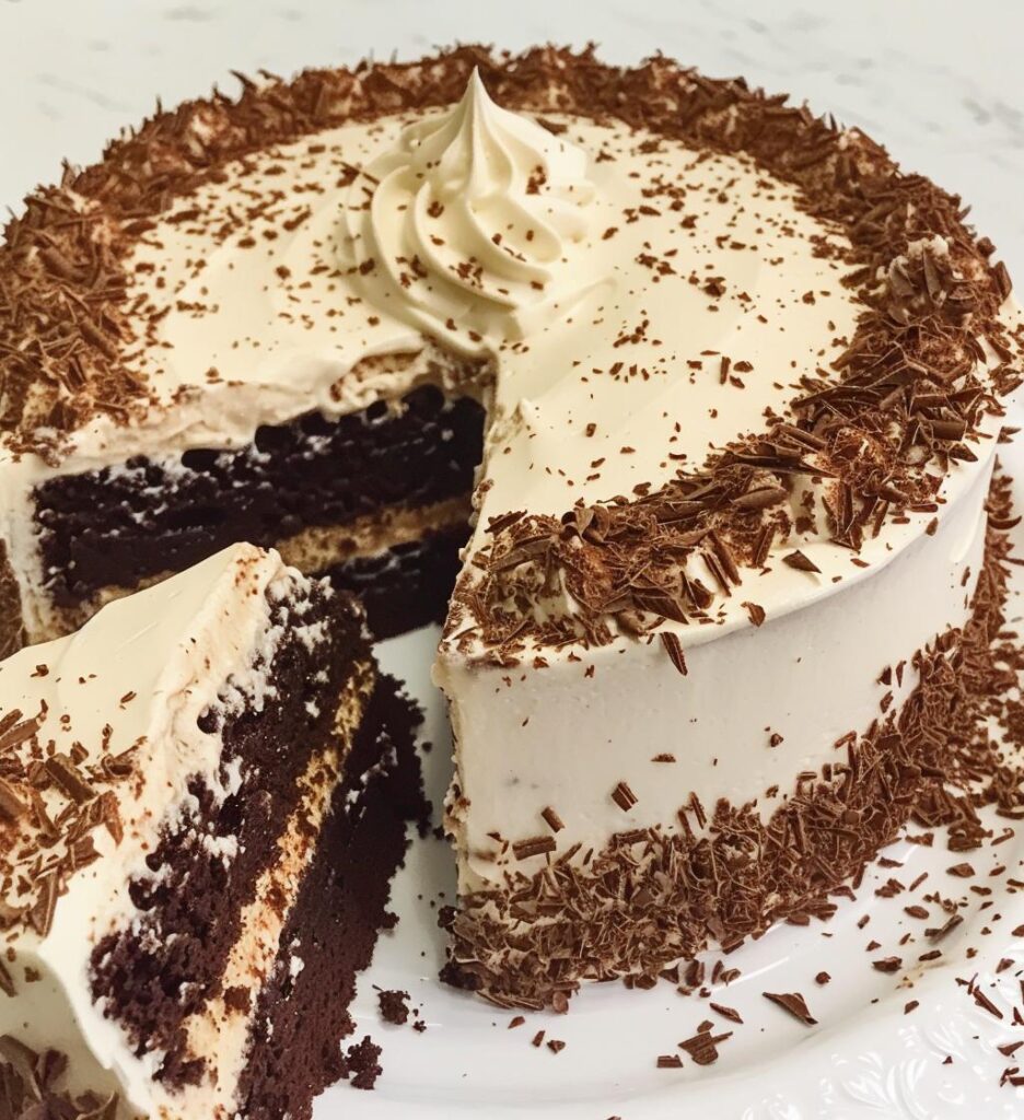 White Russian Poke Cake