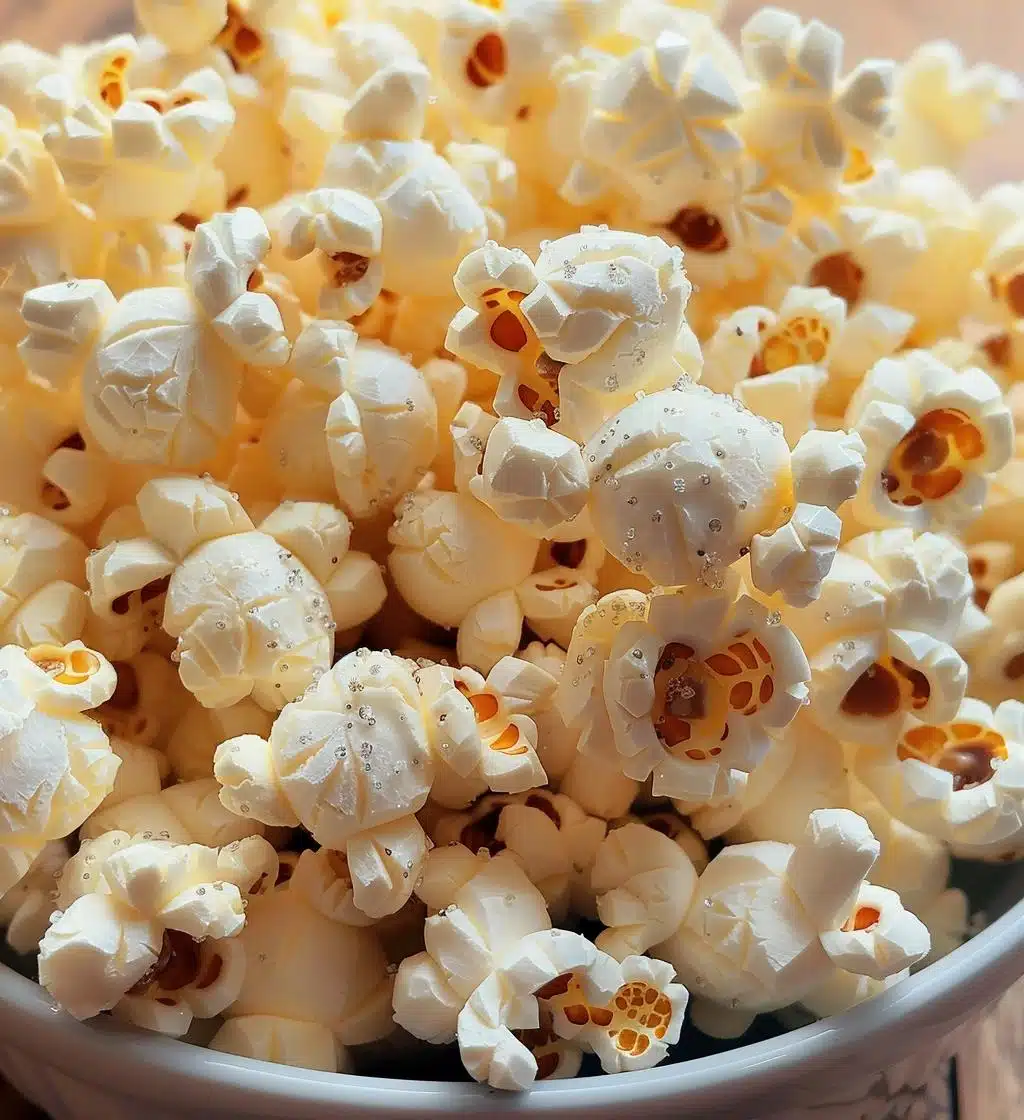 White chocolate popcorn - detail 1