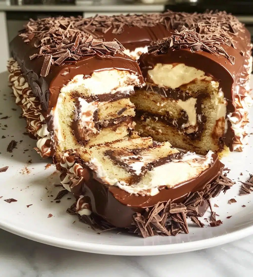 Yule log cake - detail 1