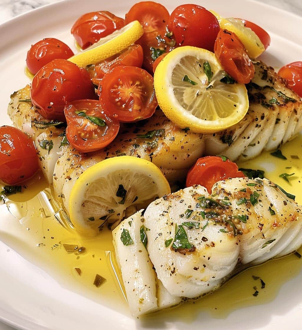 Zesty Baked Cod with Tomatoes