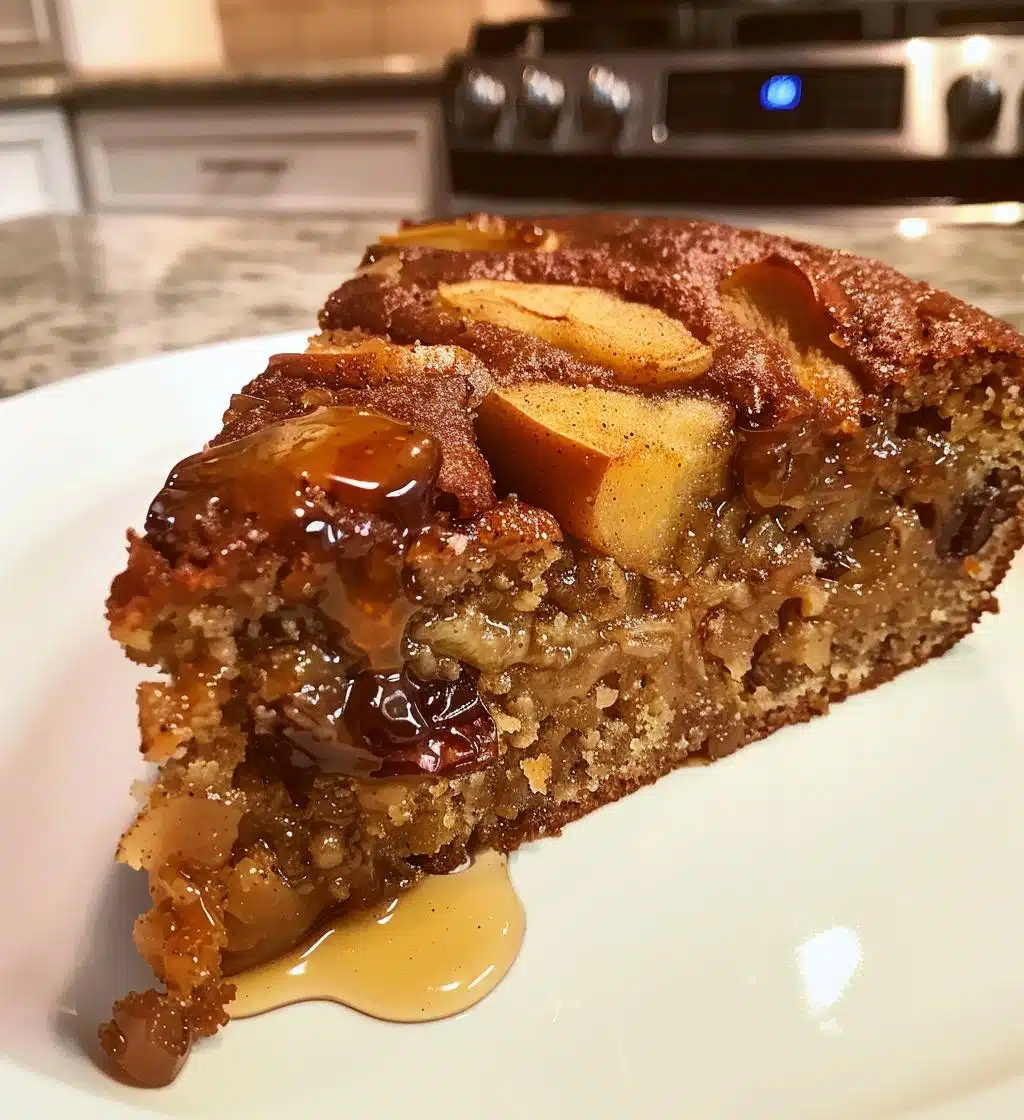 Apple Date Honey Spice Cake with Hot Syrup - detail 1