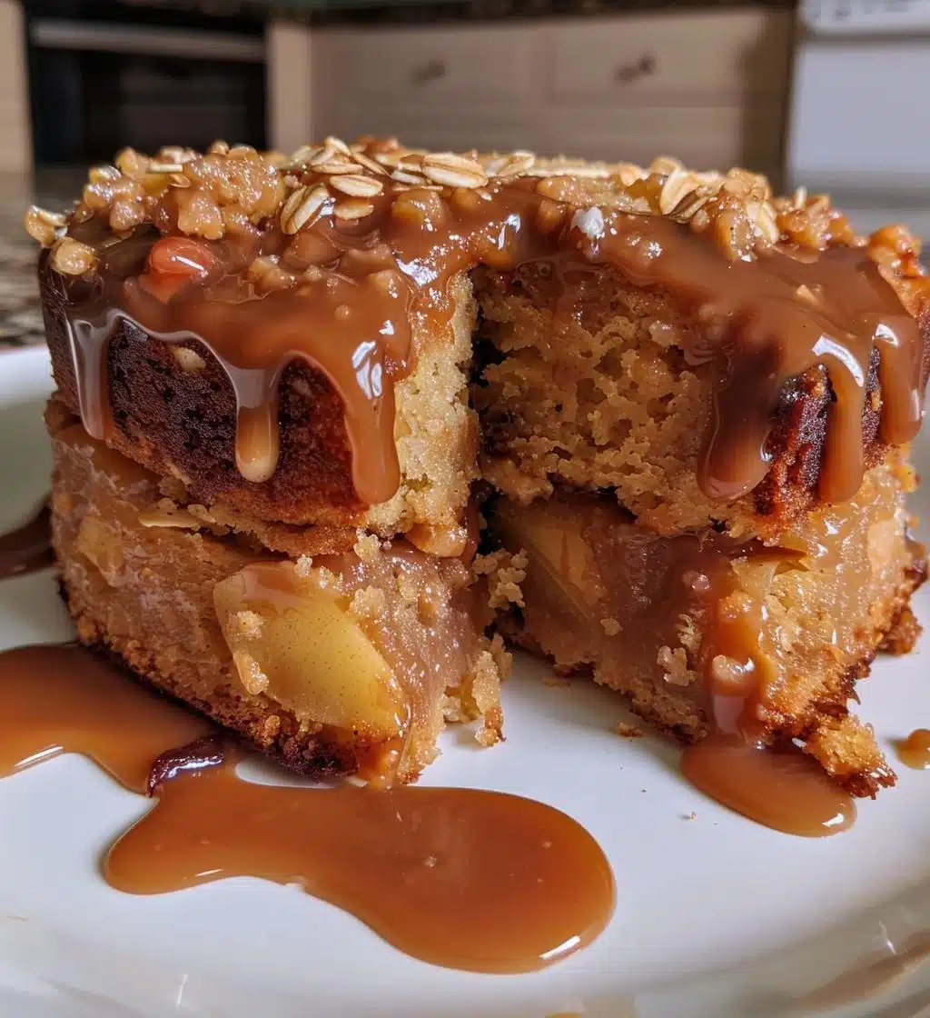 Apple Date Oat Sponge with Warm Toffee Drizzle - detail 1