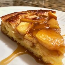 Apple Date Skillet Sponge with Butter Caramel Blissfully Indulgent