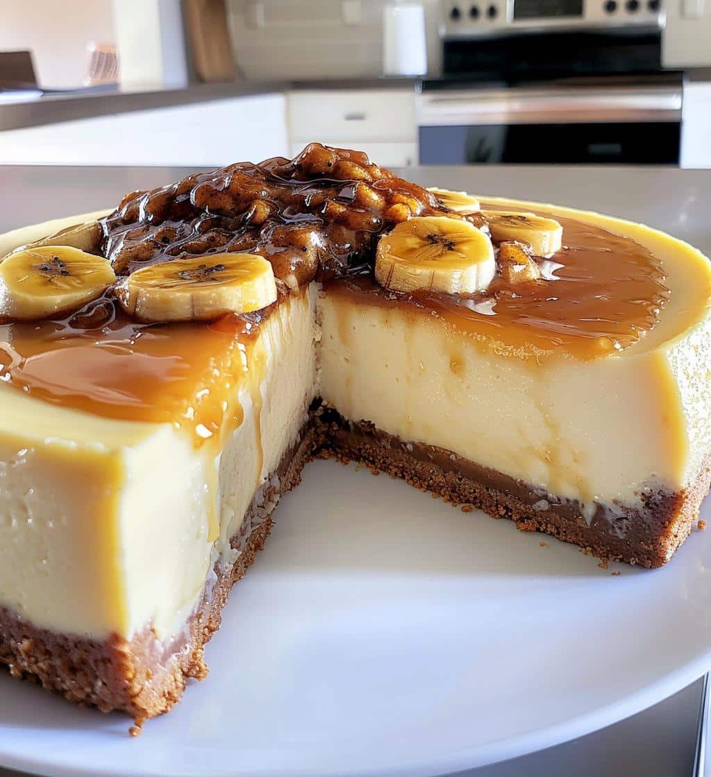 Bananas Foster Cheesecake - detail 1