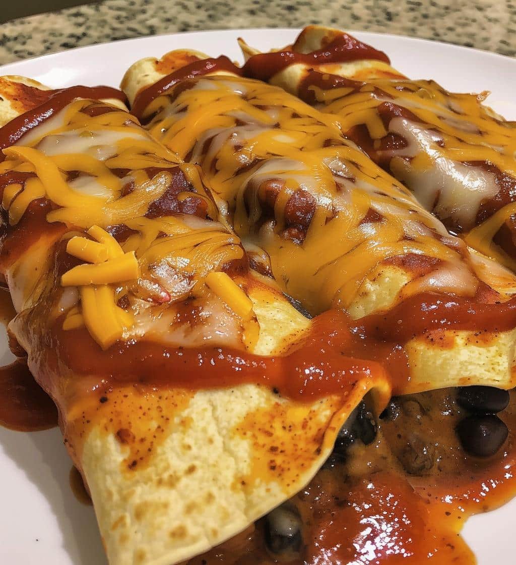 Bean and Cheese Enchiladas - detail 1