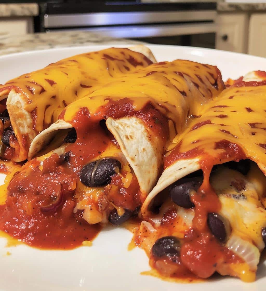 Bean and Cheese Enchiladas
