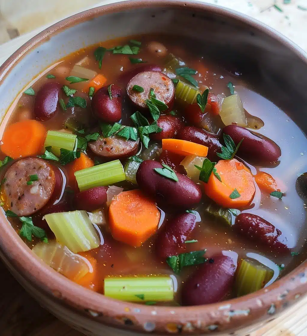 Bean and Sausage Soup - detail 1