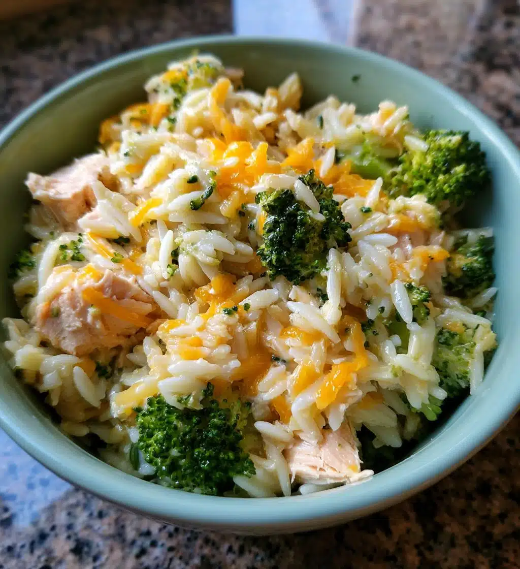 Broccoli Cheddar Salmon Orzo - detail 1