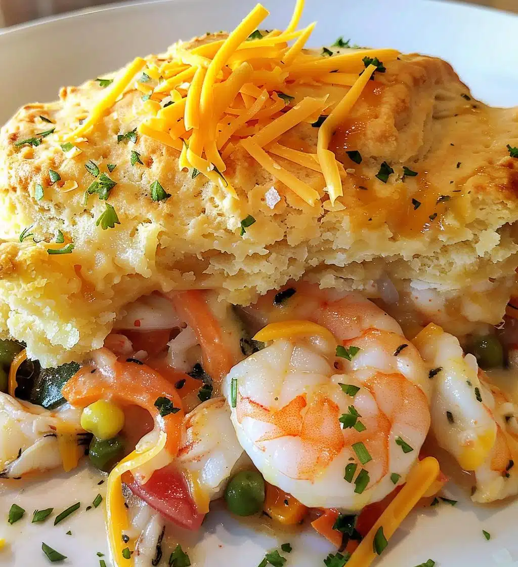 Cheddar Bay Biscuit Seafood Pot Pie - detail 1