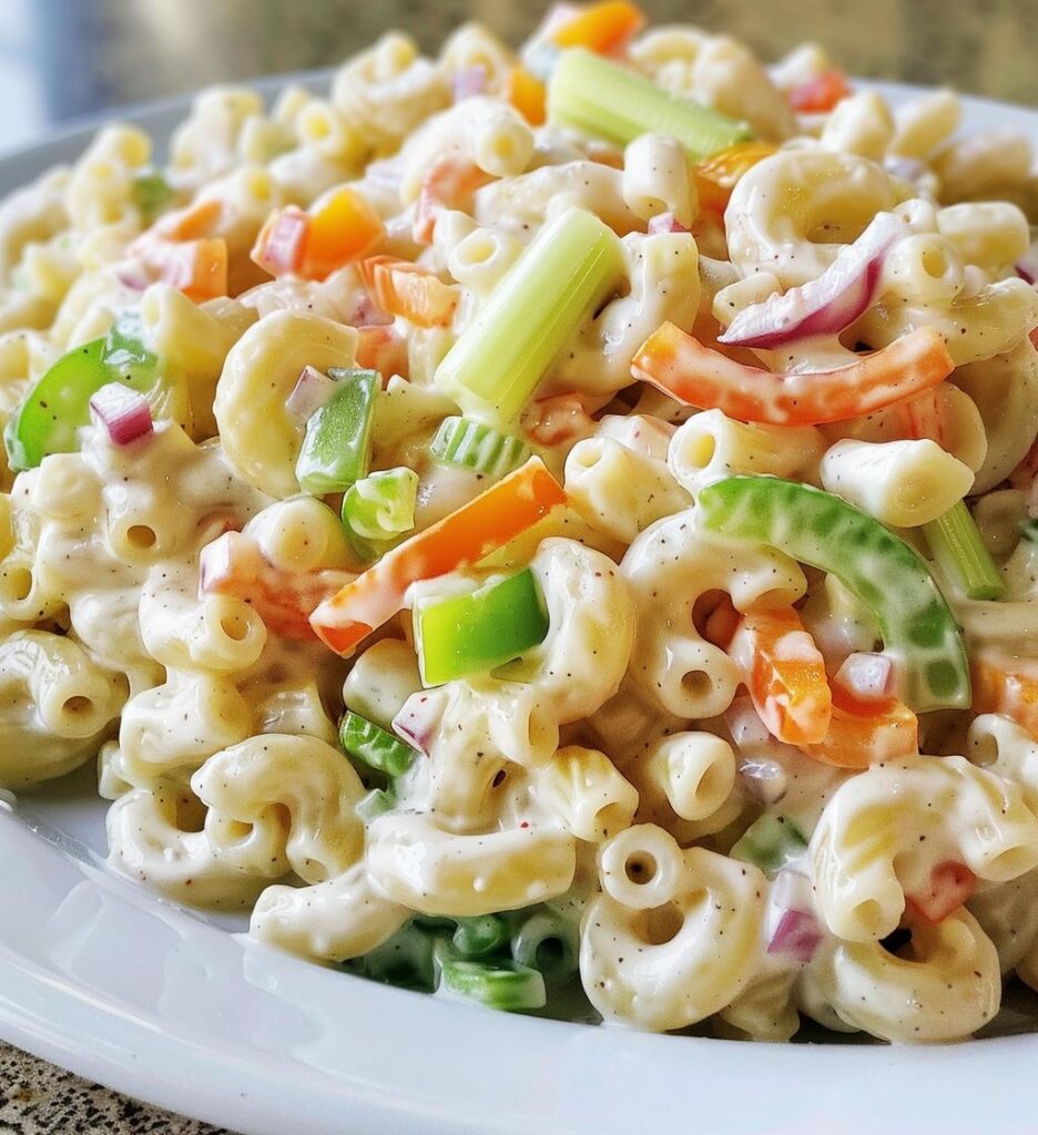 Cheddar Sour Cream Macaroni Salad